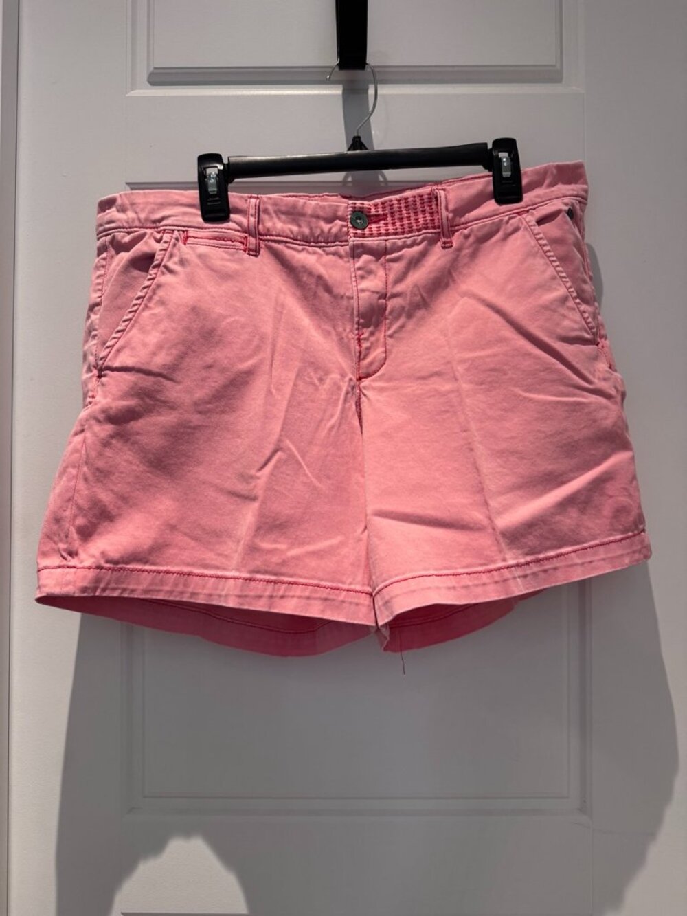 Anthropologie Pilcro Hyphen Chino Shorts Pink Cotton Stretch Size 32